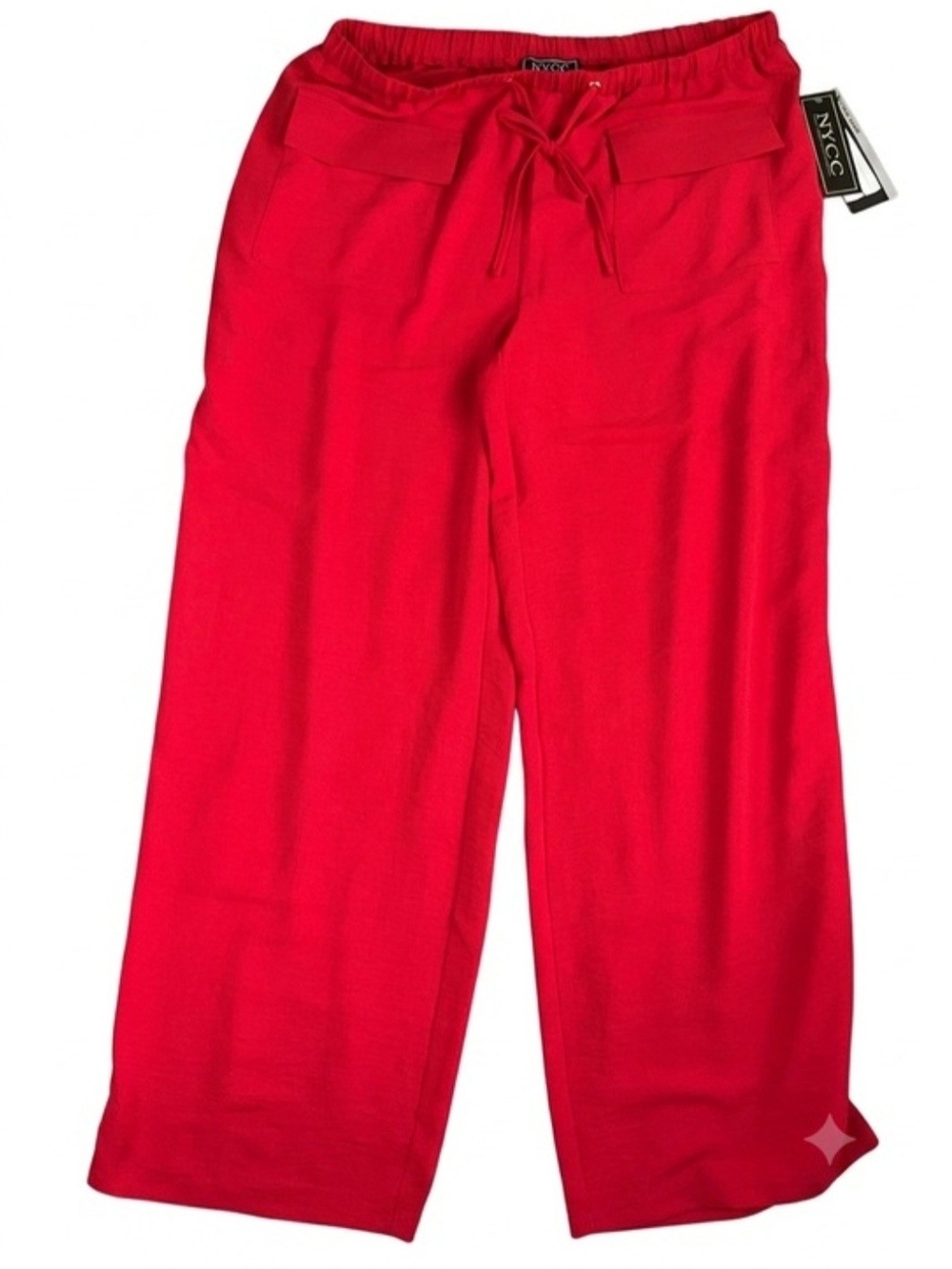 Nycc Bright Red Wide-Leg Drawstring Pants